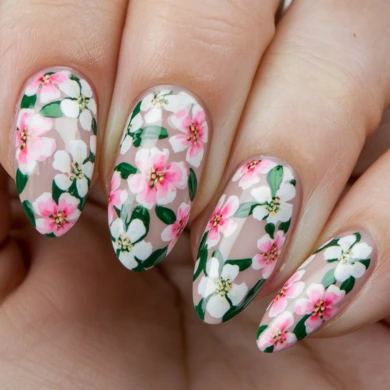 floral spring nails