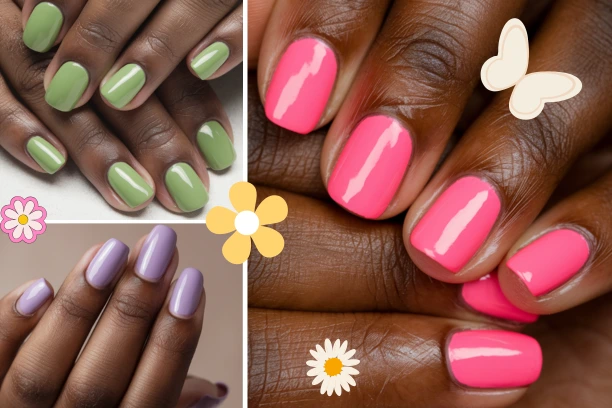 spring nail colors for dark skin