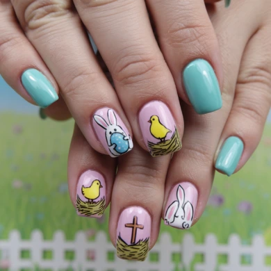 Easter theme nails