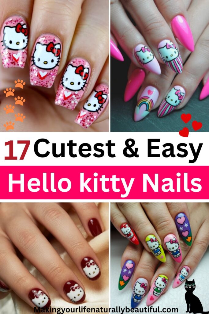 Hello kitty nails.