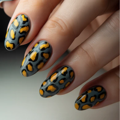 leopard print nails