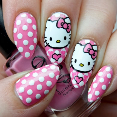 Hello kitty nails