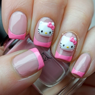 hello kitty nail designs