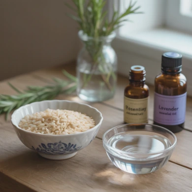 homemade rice water hair spray