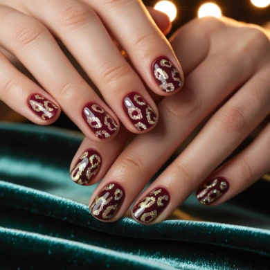 easy leopard print nails