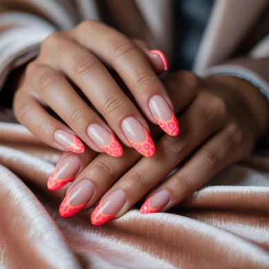 cute leopard print nails