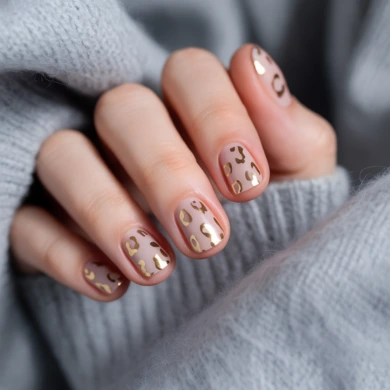 Leopard print inspired nails