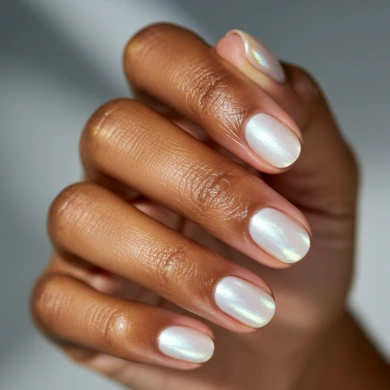 shimmer nail color ideas for dark skin tones