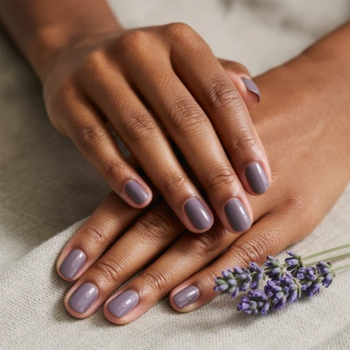 subtle nail colors for dark skin tones