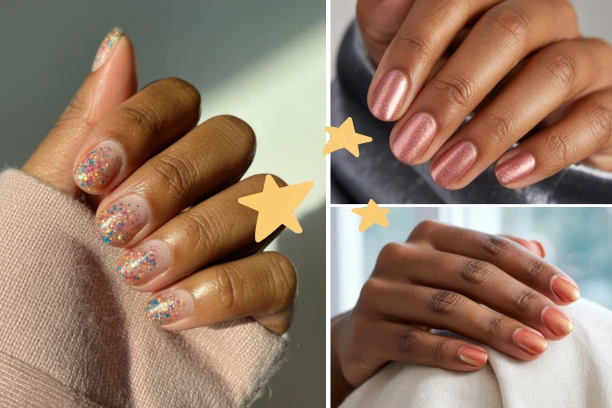 Glitter Nail colors for dark skin