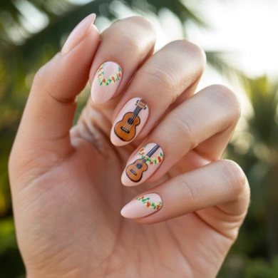 Island vacation nails