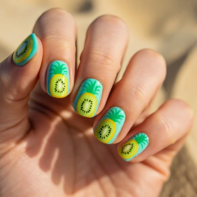 playful vacation nails