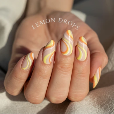 lemon nail designs 
