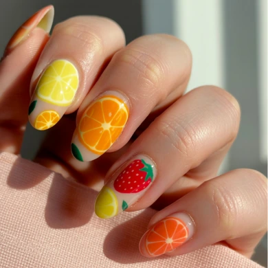 lemon nail art designs