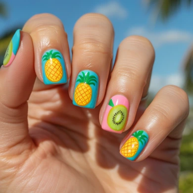 cute island nails