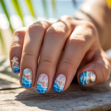 sea waves nails