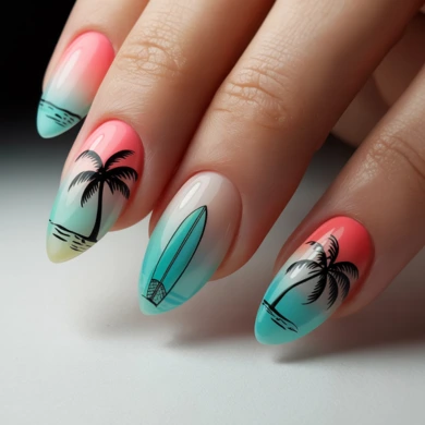 beach style nails