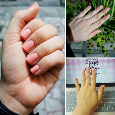 at home gel manicure step by step.