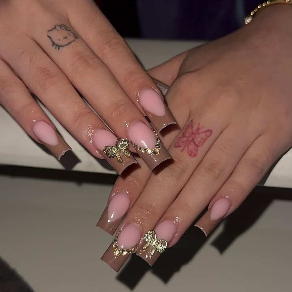 easy brown nail designs.