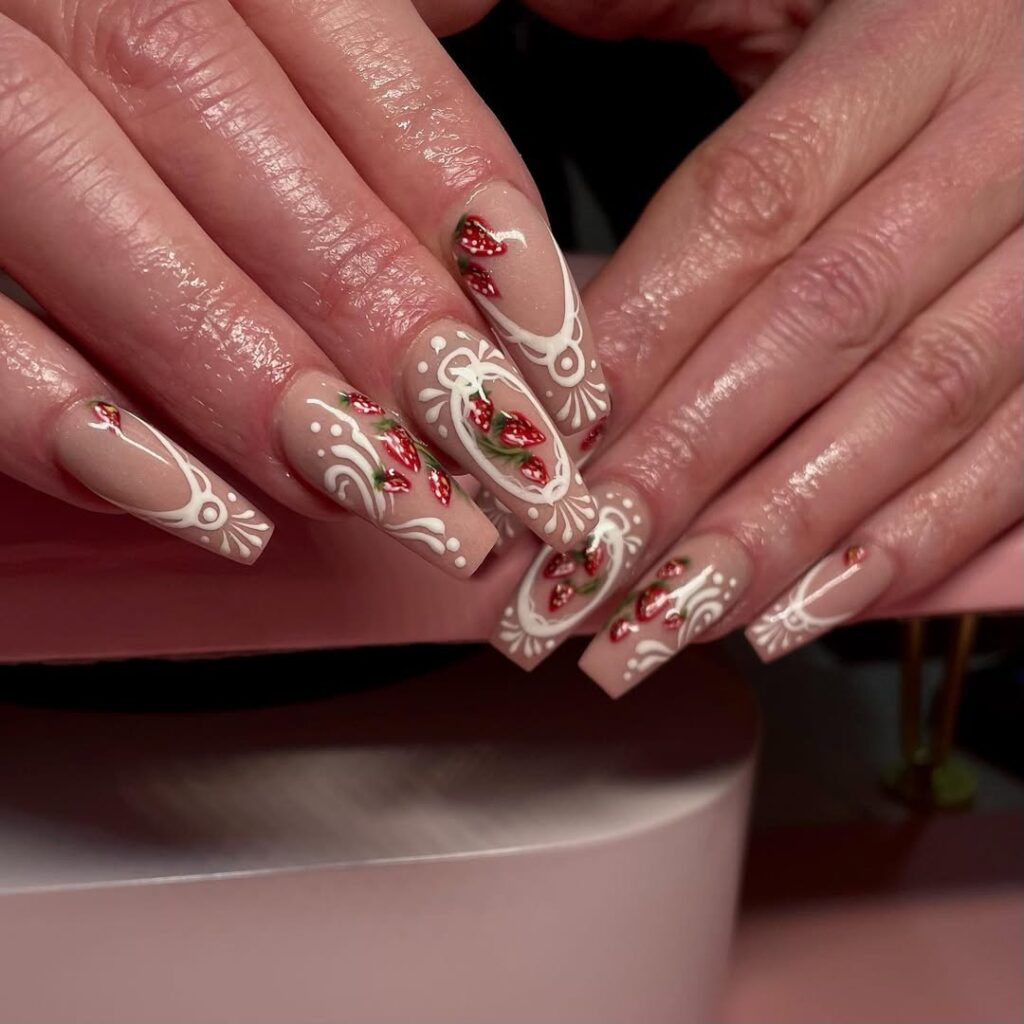 Strawberry nails