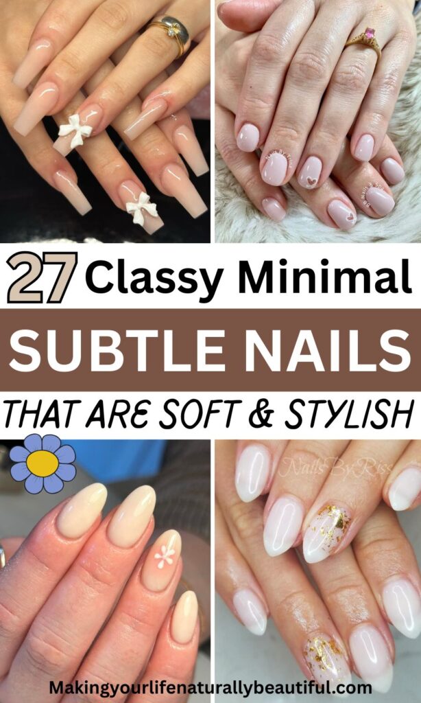Subtle nail art designs.