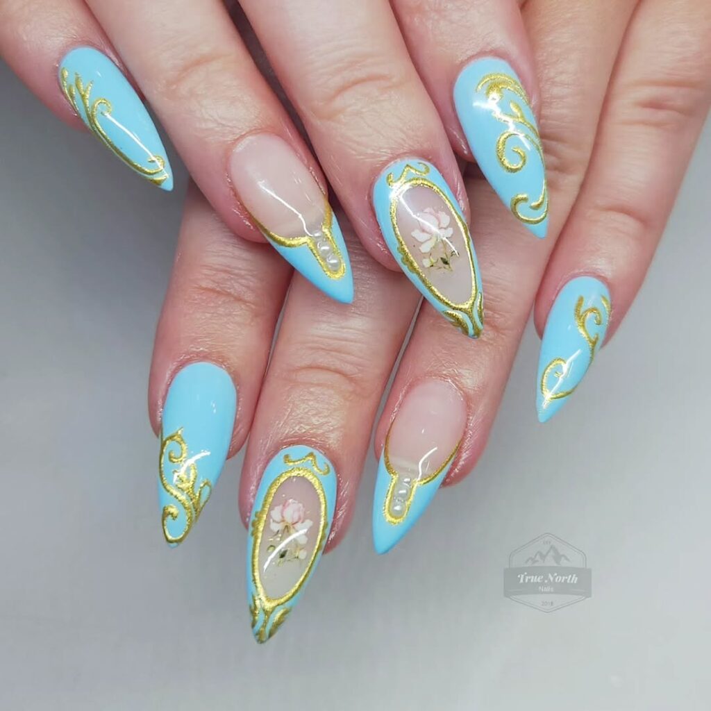 blue Victorian nails.