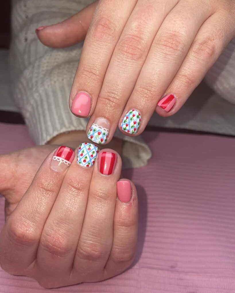 cottage core nails