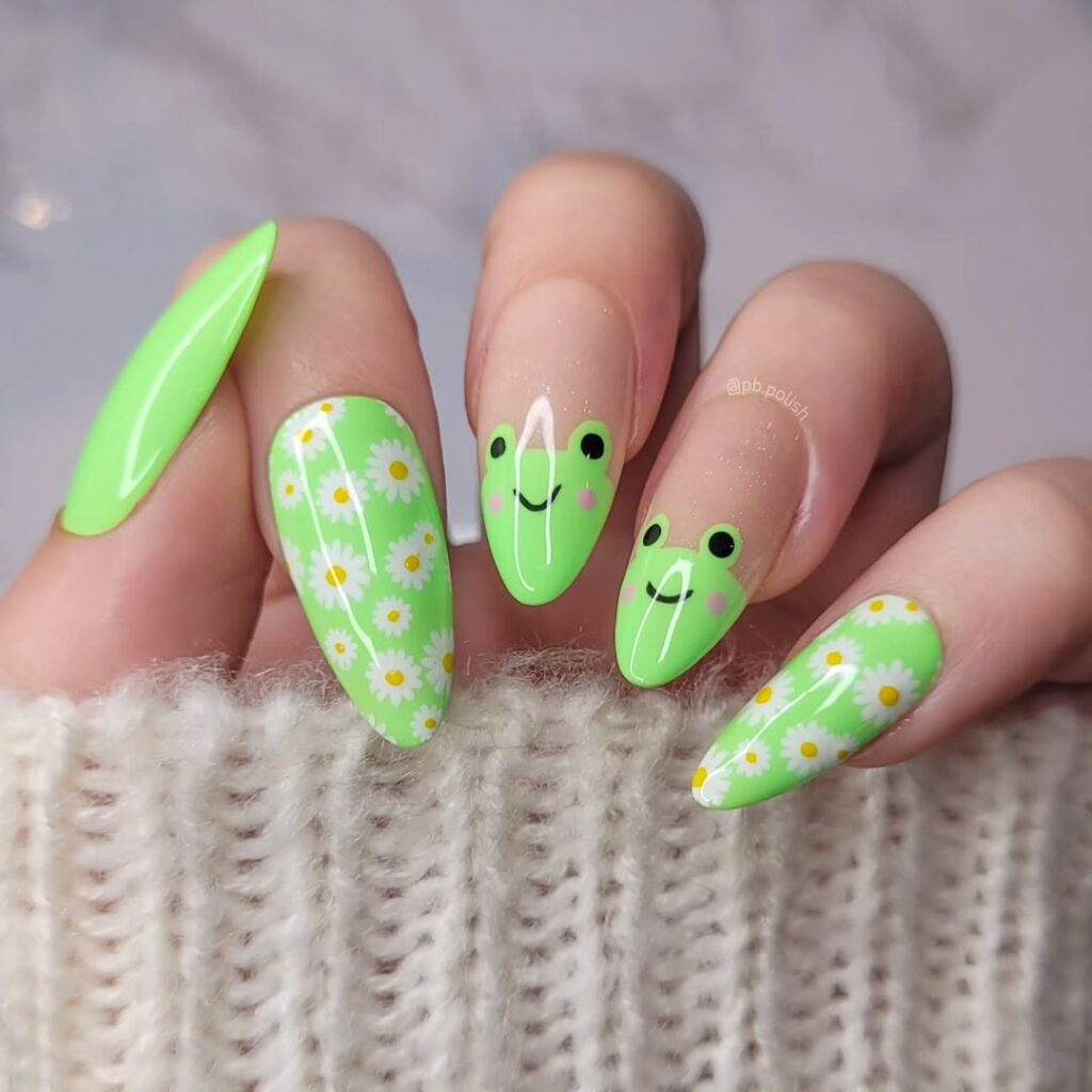cottage core nails.