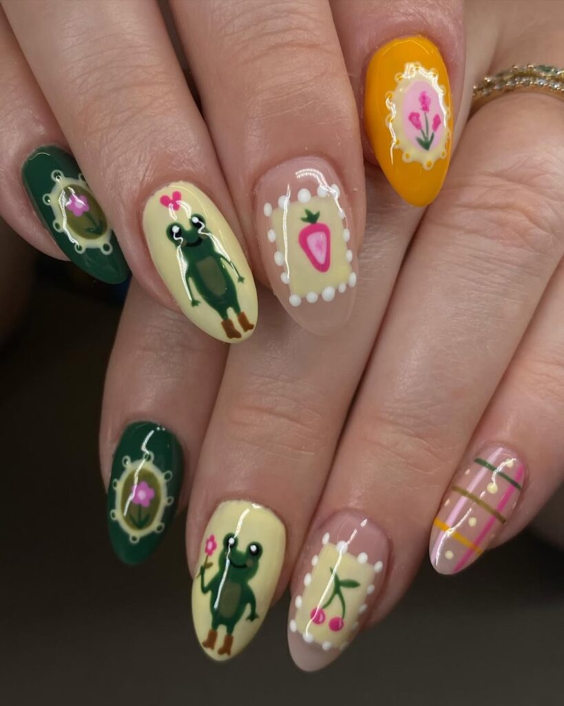 cottage core nails