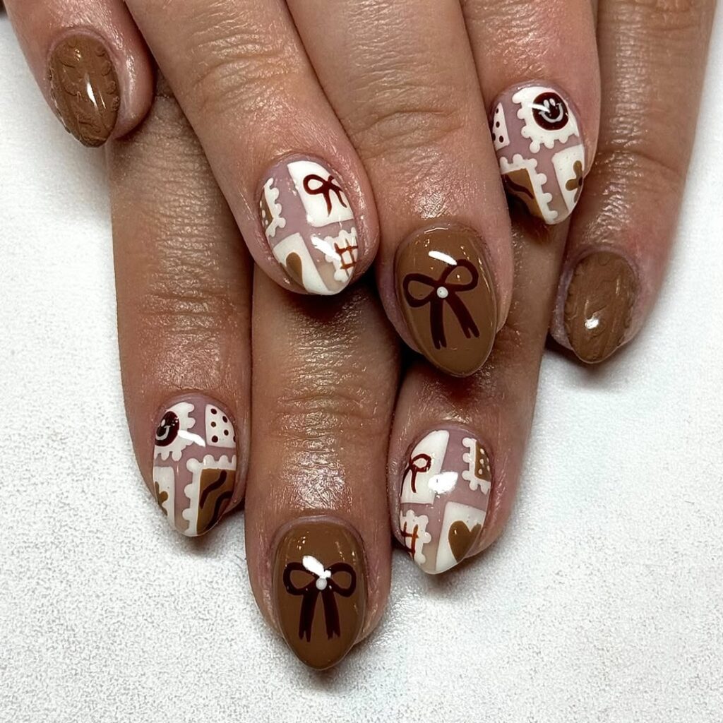 cute brown nails.