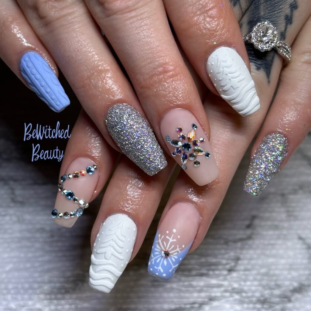 fancy winter nails