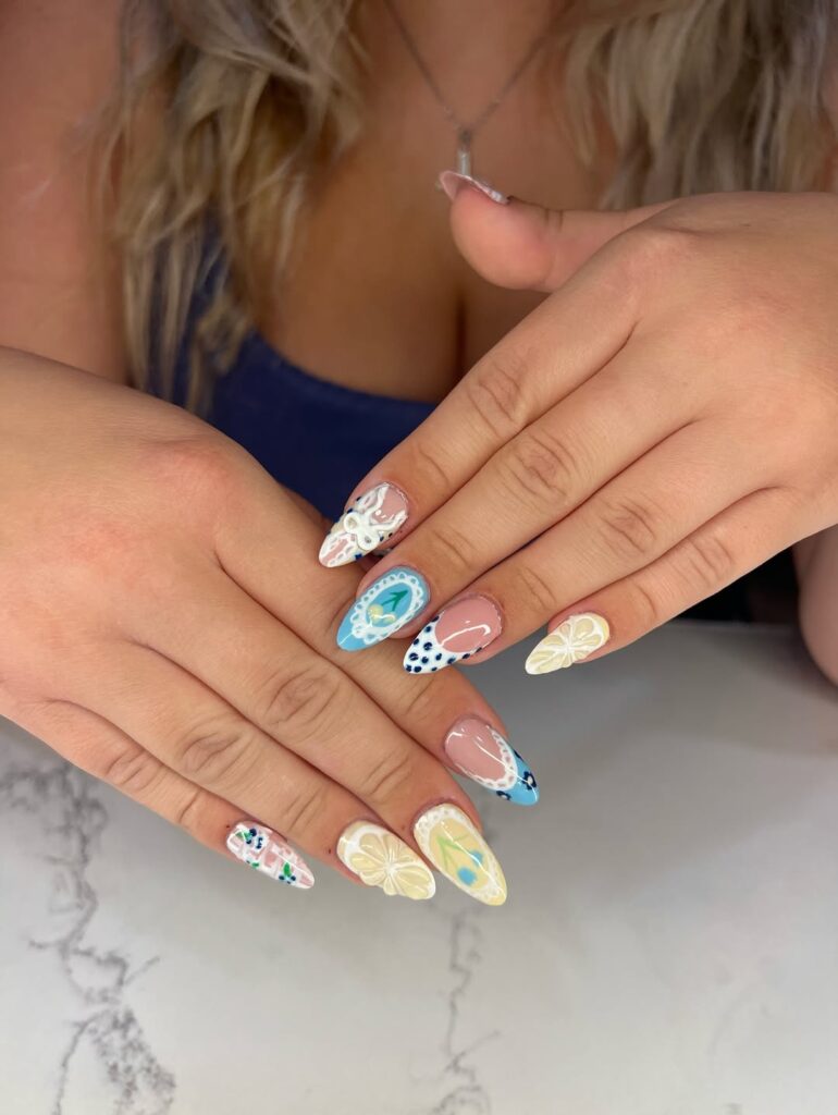 blueberry lemon nails