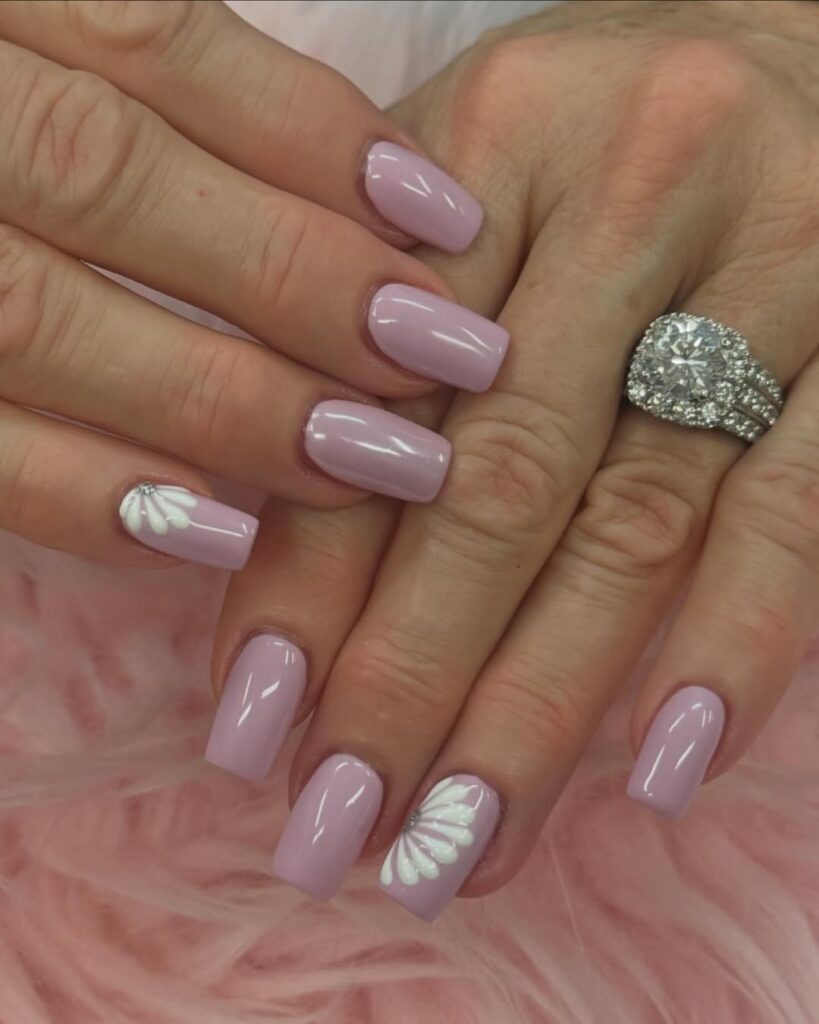 mauve nails.