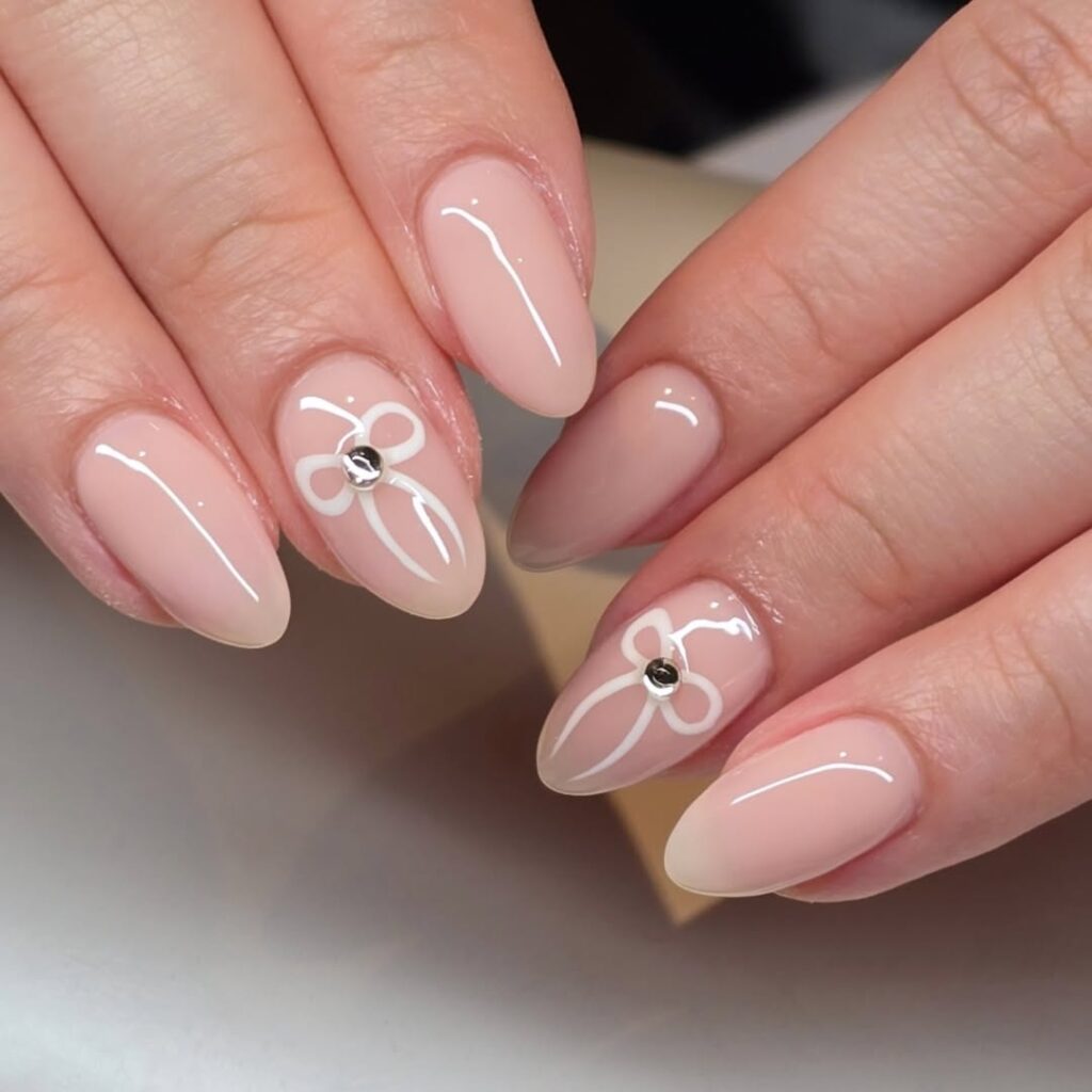 minimal bow tie nails.