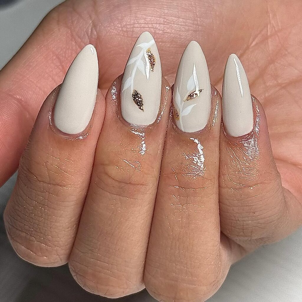 white nails.