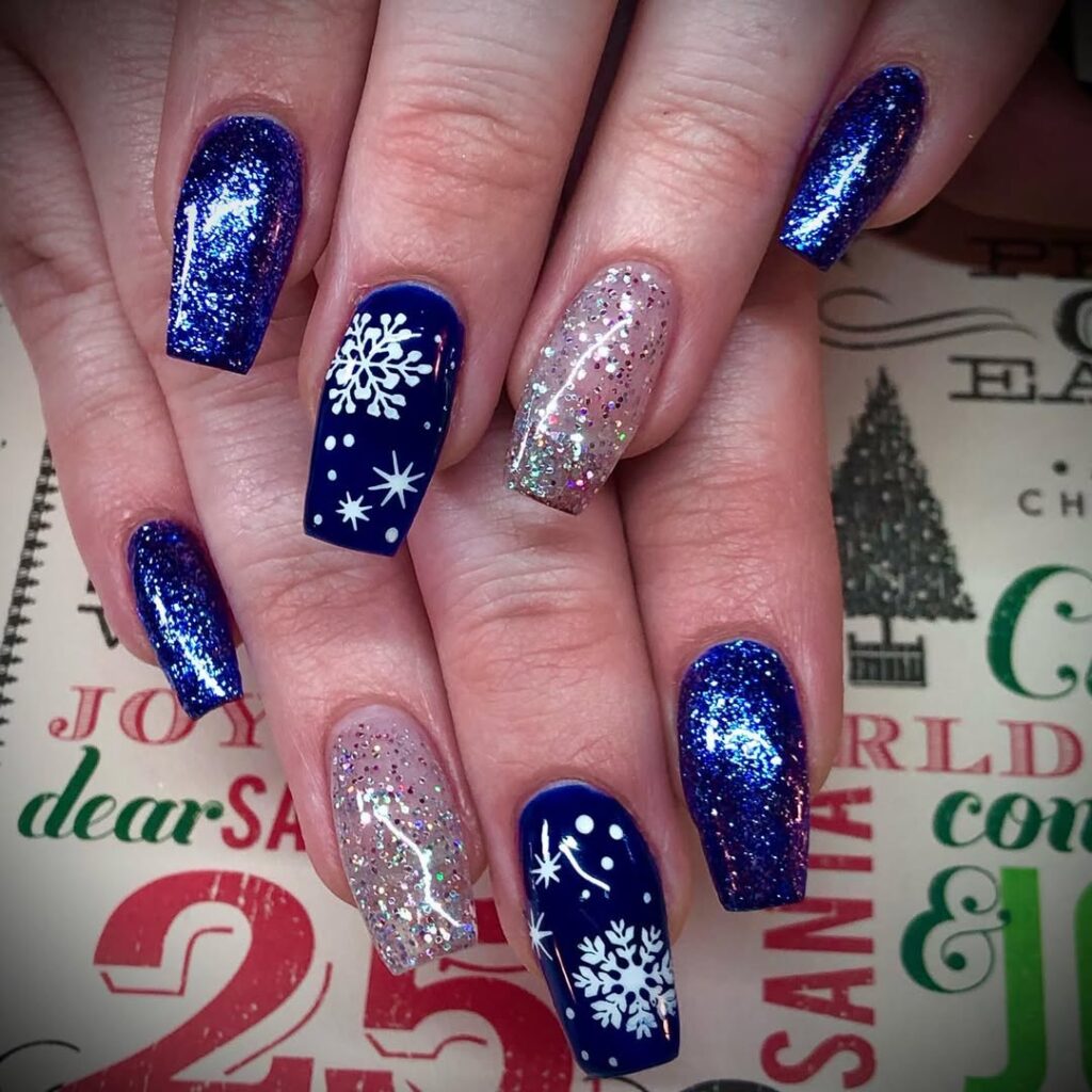 winter snowflakes nails