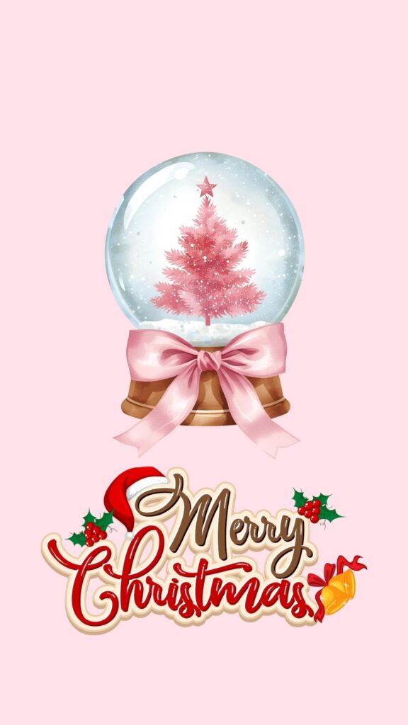 Pink Christmas wallpaper