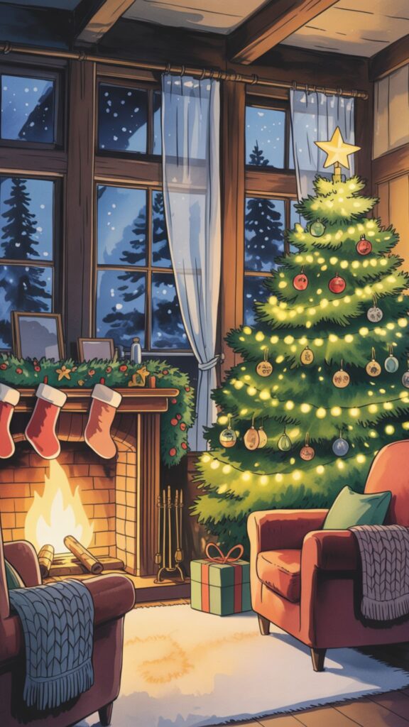 Christmas evening wallpaper