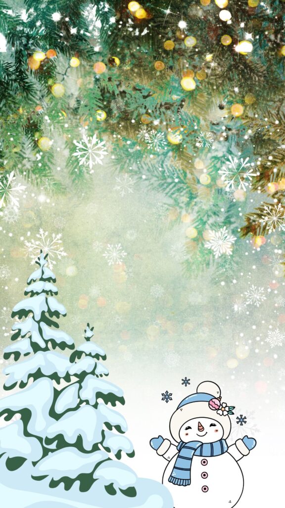 winter snowman wallpaper