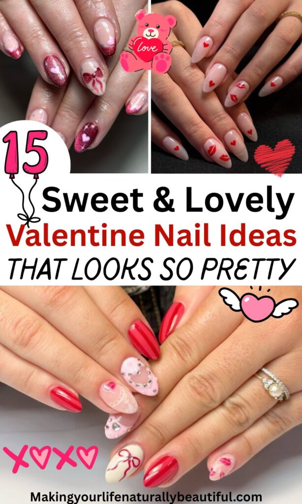 Valentine day nail designs
