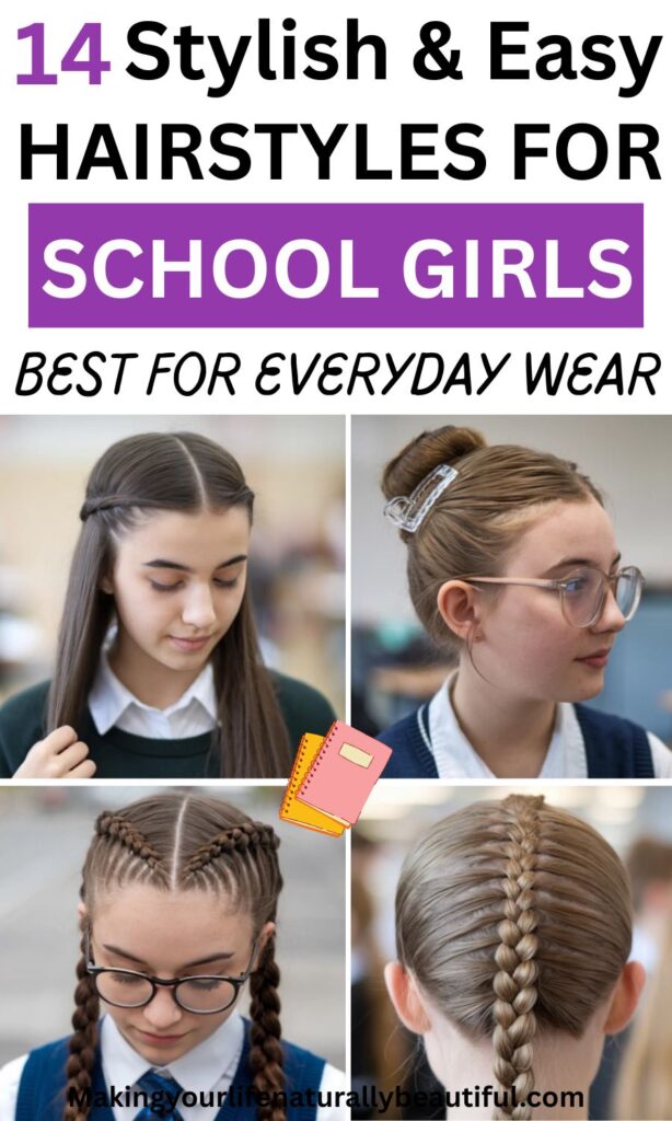 easy and cute school hairstyle ideas.