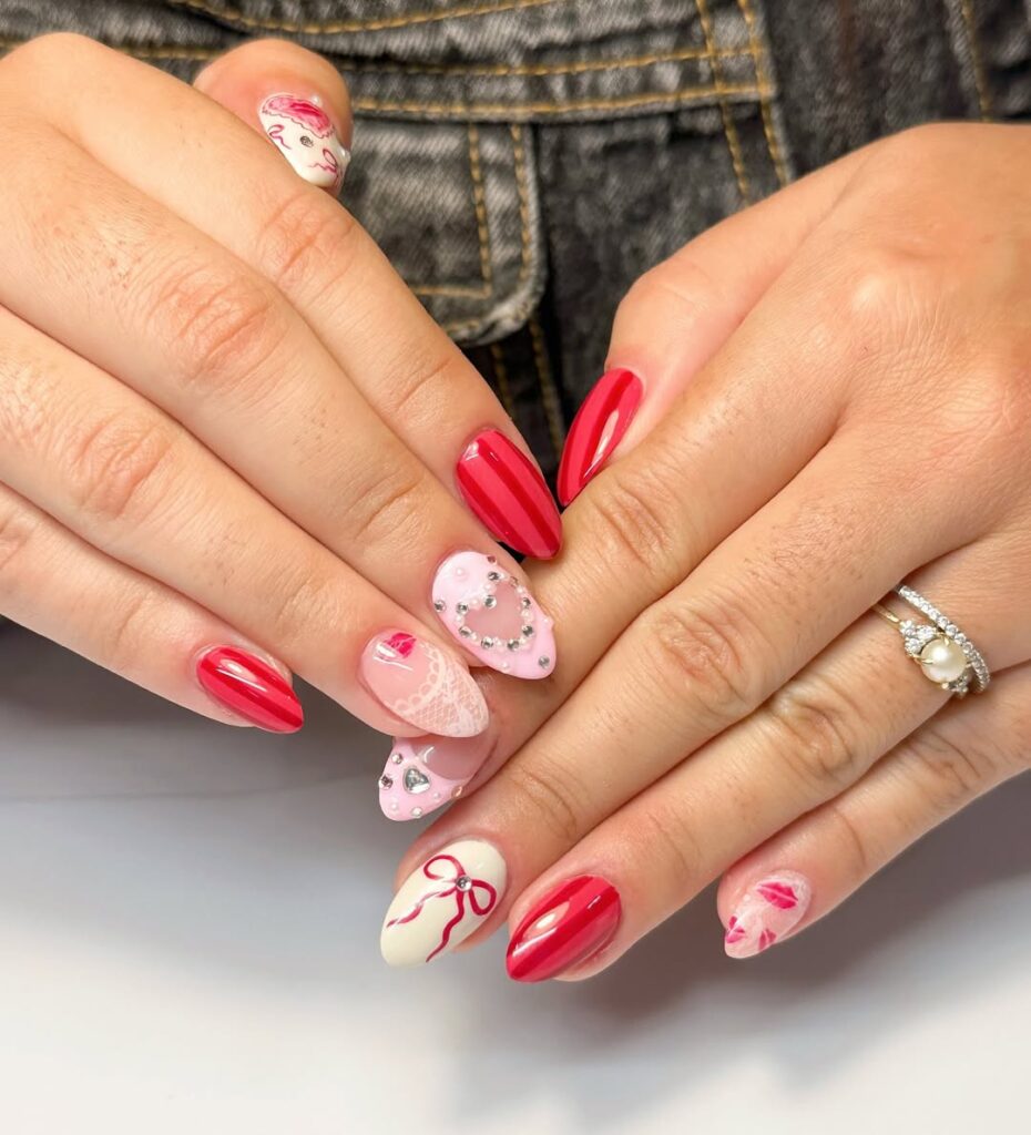 pretty valentine nails