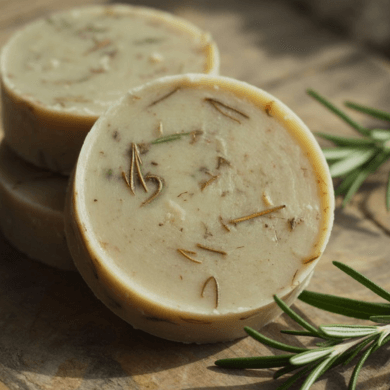 homemade rosemary shampoo bar recipe.