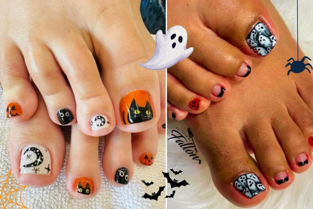 Halloween toenail Designs