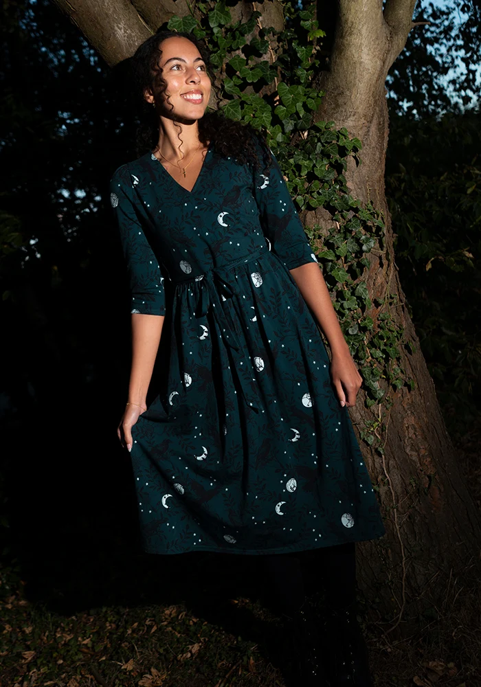 Teal color Halloween dress