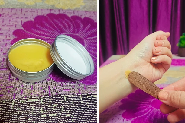 Homemade Solid perfume for winter